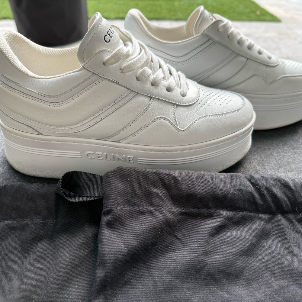 Celine White Platform Sneakers